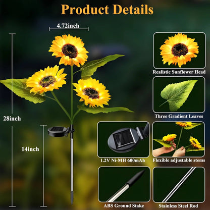 Sunflower Solar Snatch Garden LED Lights