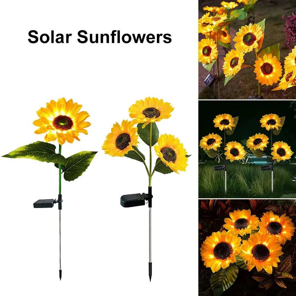 Solar Sunflower Garden Lights