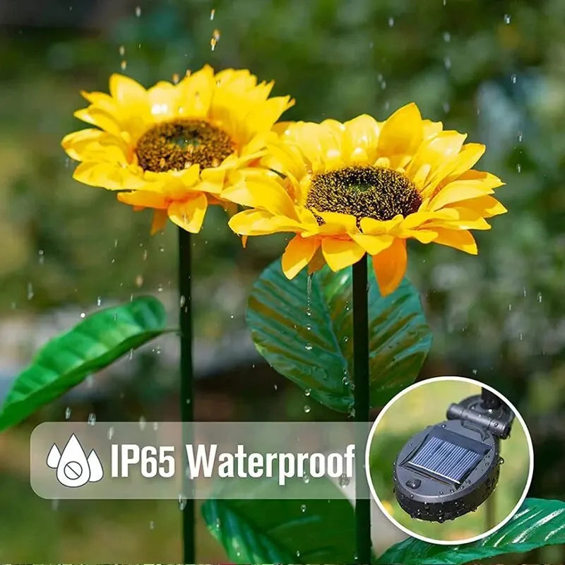 Solar Sunflower Garden Lights