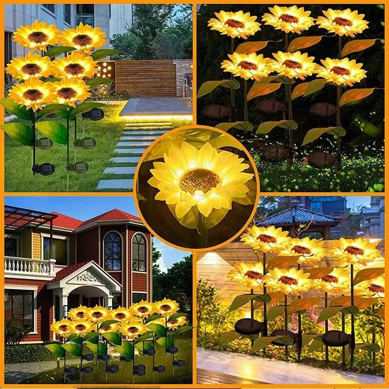 Solar Sunflower Garden Lights