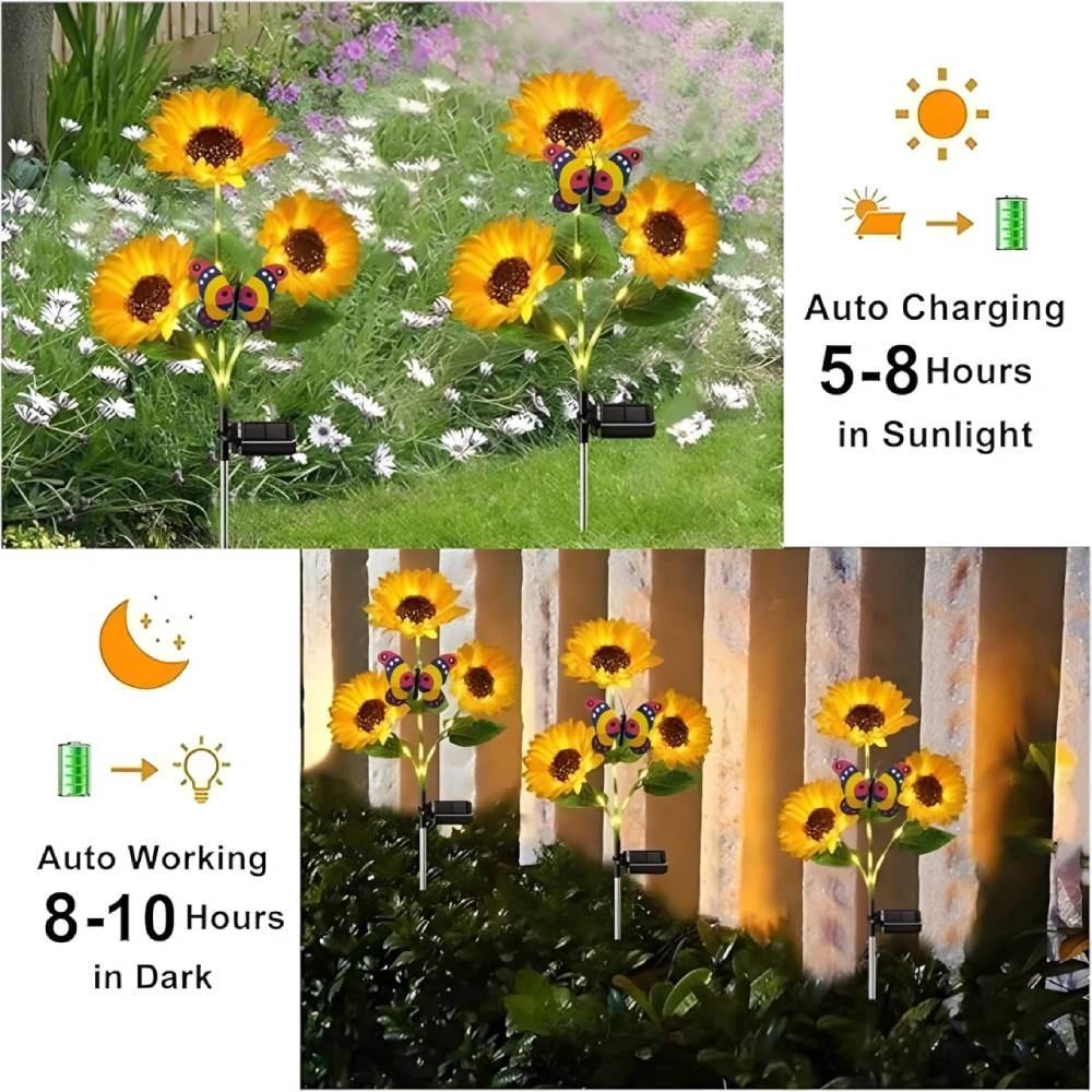 Sunflower Solar Snatch Garden LED Lights