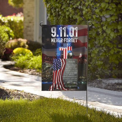 Never Forget 911 Patriotic Remembrance Garden Flag