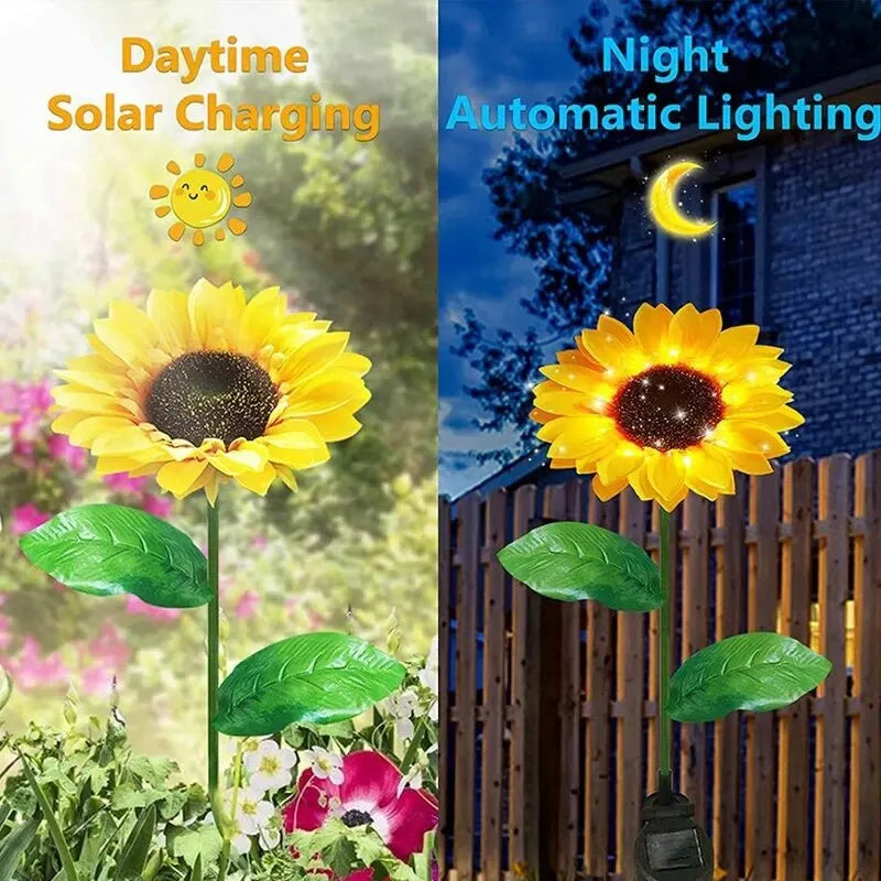 Solar Sunflower Garden Lights